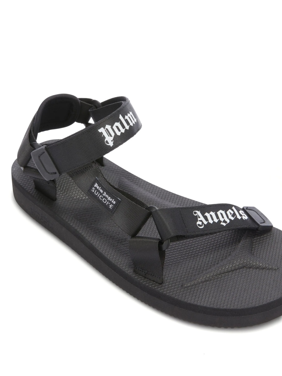 Sandale Palm Angels negre din polyester si poliamida - Img 4