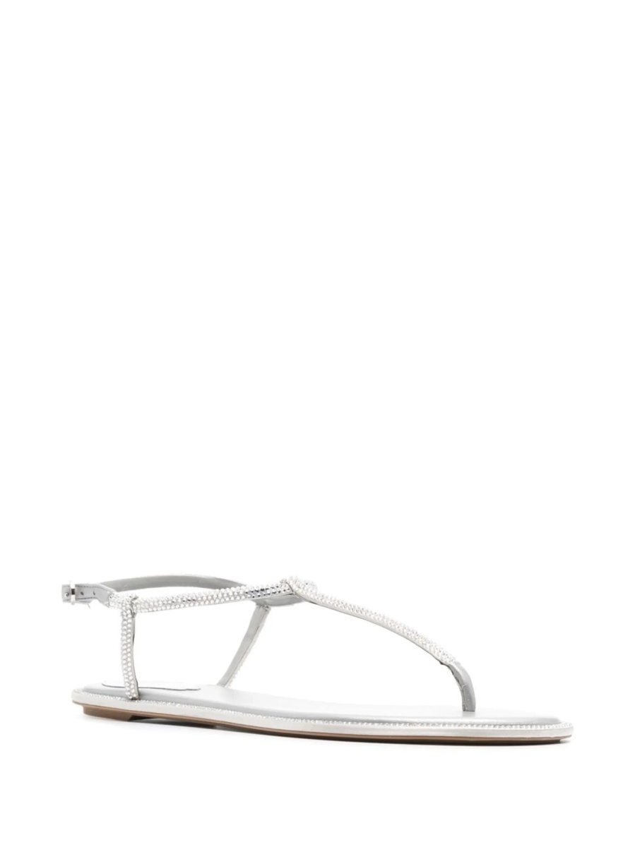 Sandale Rene Caovilla gri din satin - Img 2