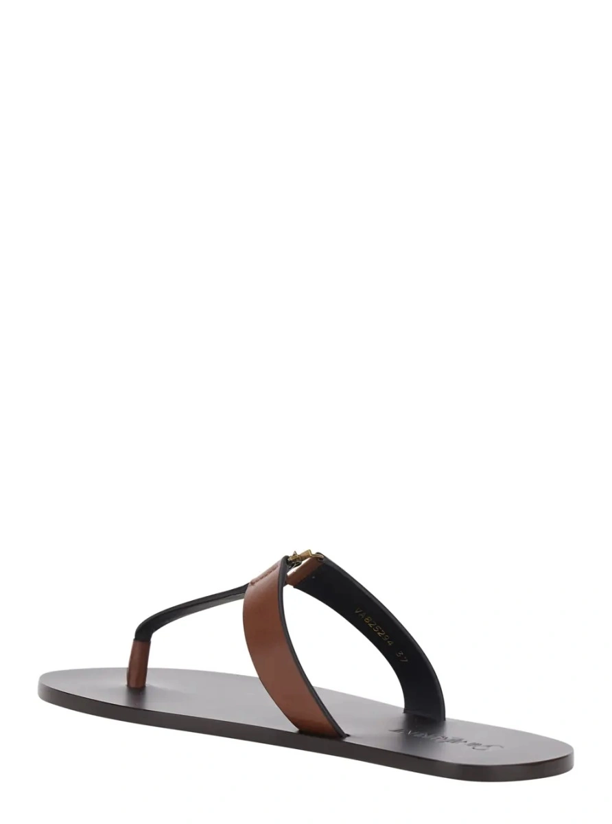 Sandale Saint Laurent maro din piele 'BABYLONE' - Img 3
