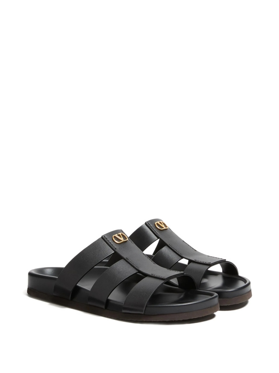 Sandale Valentino Garavani negre din piele - Img 2