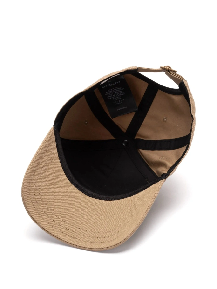 Sapca Beige 'Logo' Baseball Cap with Logo Embroidery on the Front for Men - Img 5