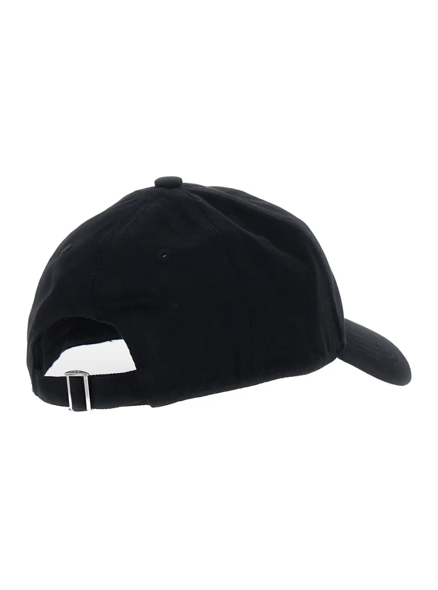 Sapca Black Baseball Cap with slogan print on the front in cotton for men - Img 2