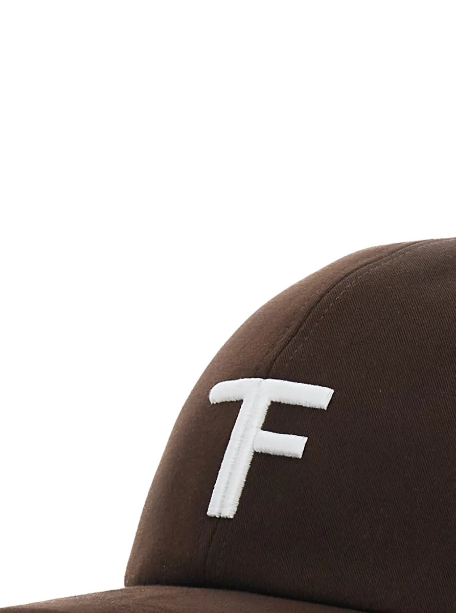 Sapca Brown Baseball Cap with Logo on the Front in Cotton for Men - Img 3