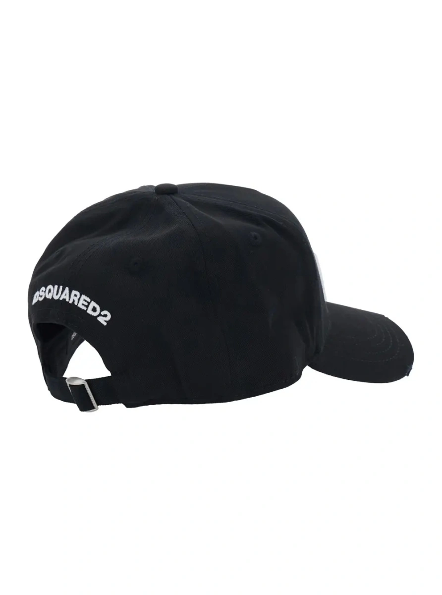 Sapca DSQUARED2 neagra din bumbac - Img 2
