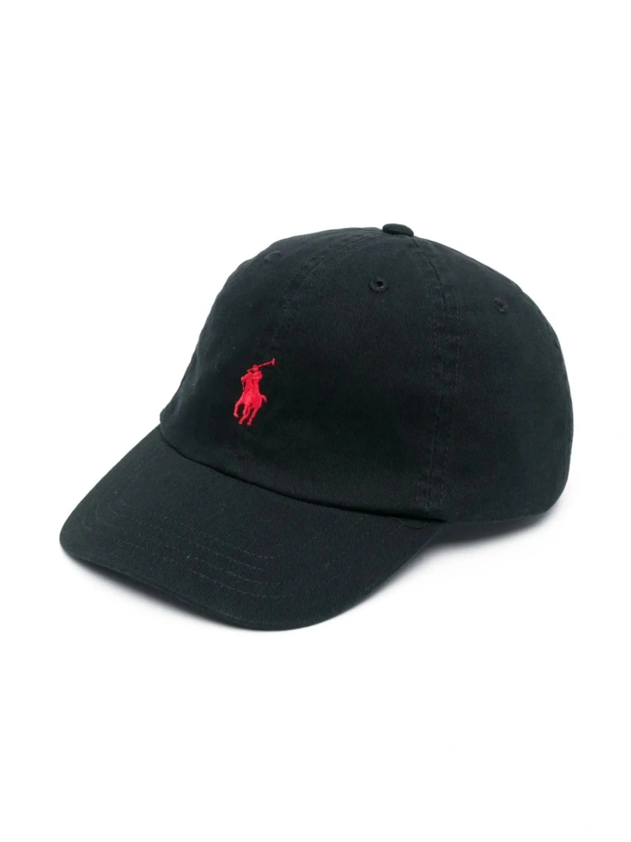 Sapca Ralph Lauren neagra din bumbac 'Logo' - Img 5