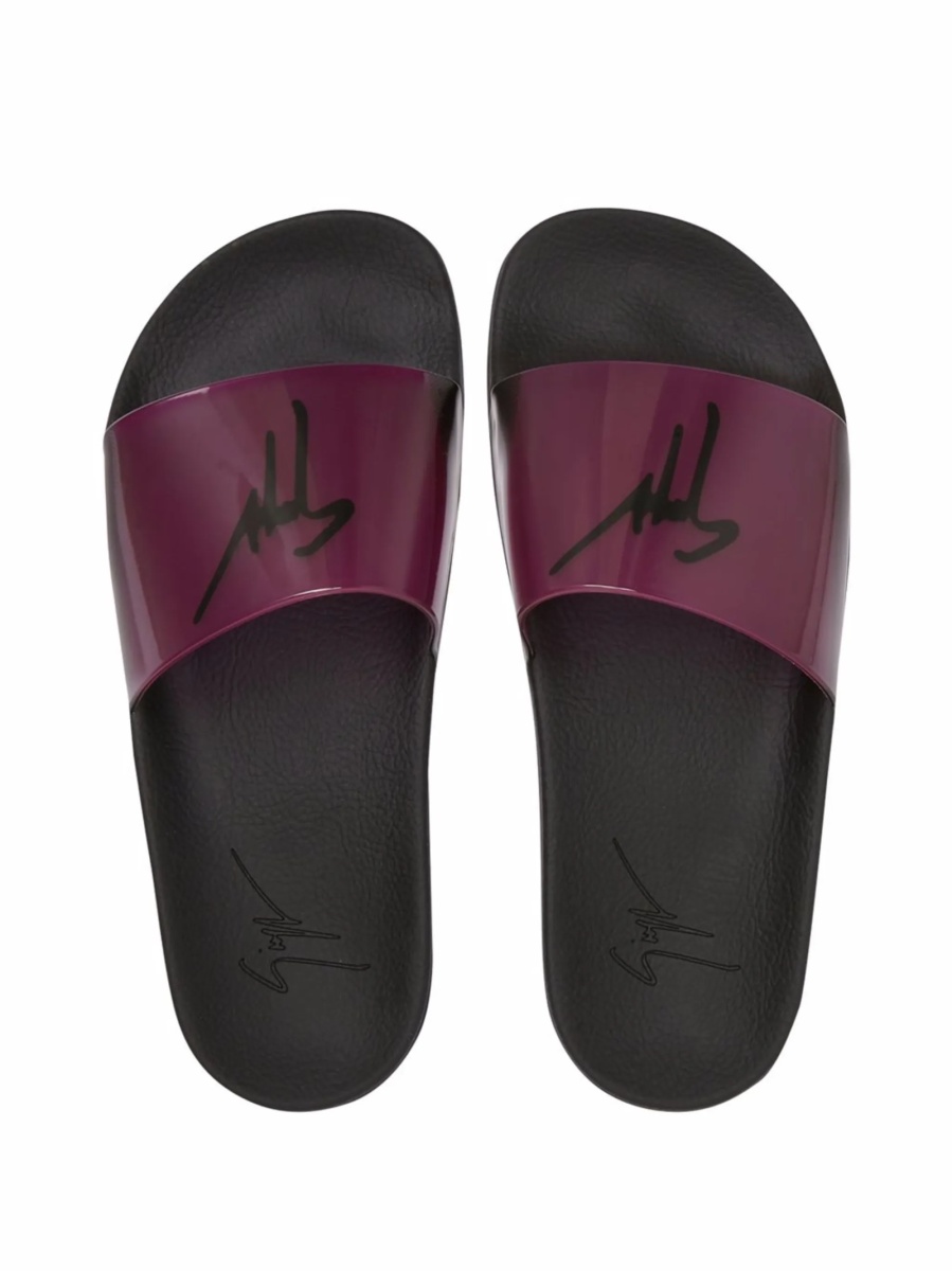 Slapi Giuseppe Zanotti Brett roz din pvc - Img 4