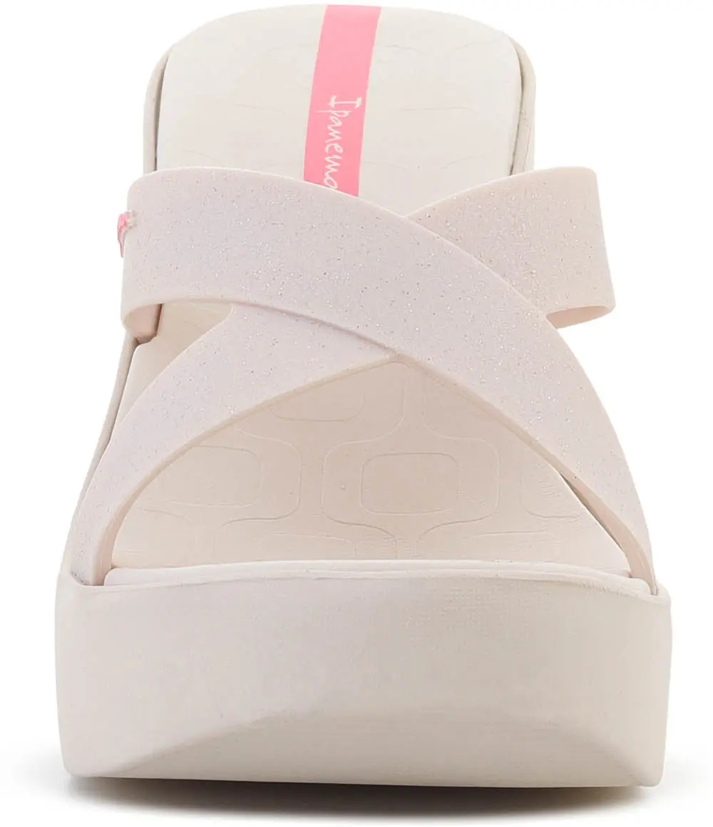 Slapi HIGH FASHION II SLIDE FEM BEIGE/GLITTER/PINK - Img 2