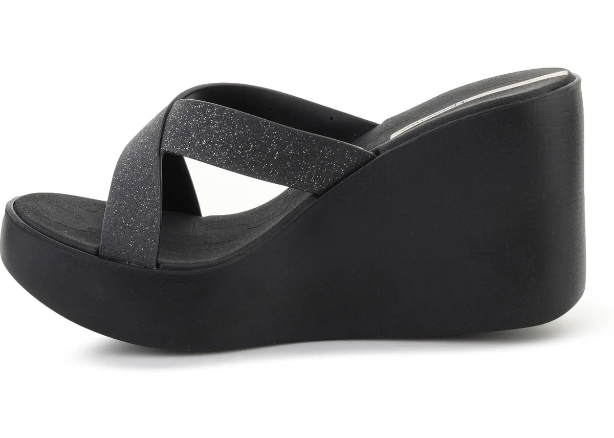 Slapi HIGH FASHION II SLIDE FEM BLACK/GLITTER/BEIGE - Img 4