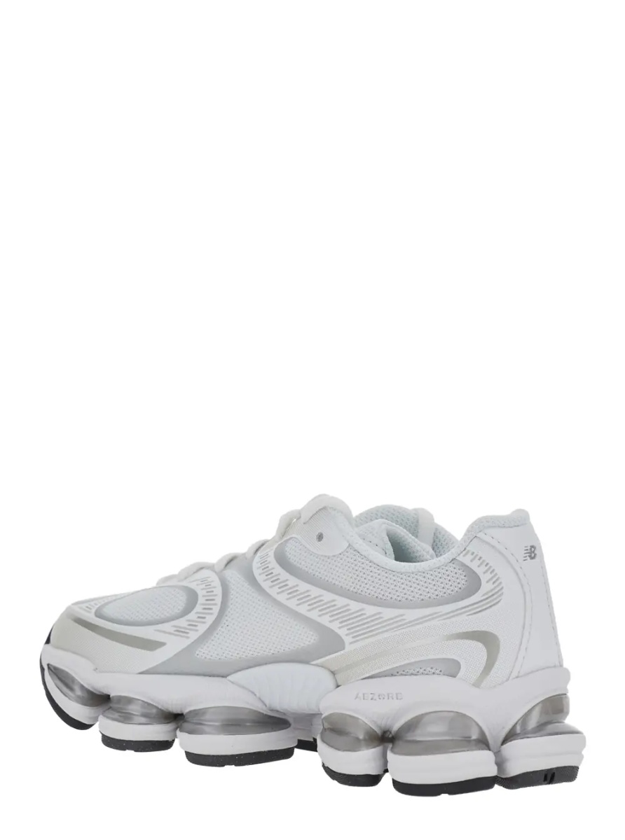Sneakers '2000' White Low Top Sneakers with Logo Patch on the Side in Leather and Tech Fabric Unisex - Img 3