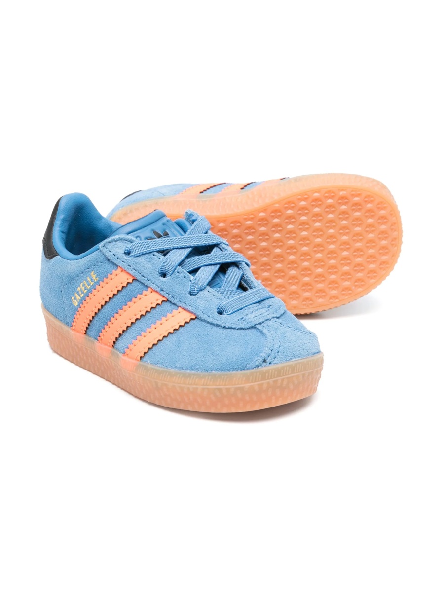 Sneakers adidas Originals albastri din piele intoarsa si piele - Img 2