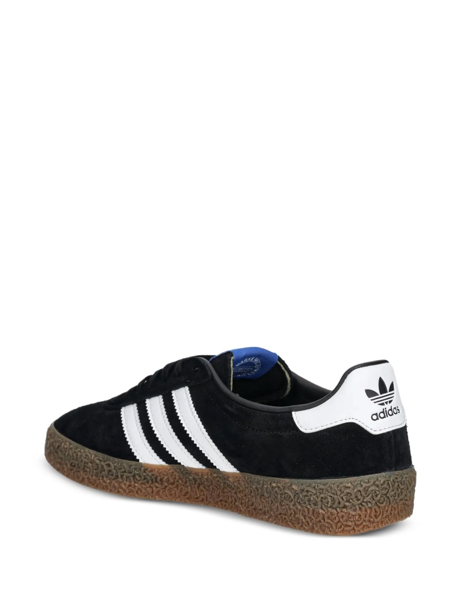 Sneakers adidas Originals negri din piele intoarsa si piele - Img 3