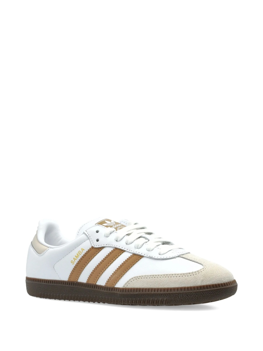 Sneakers adidas Originals samba albi din piele si piele intoarsa - Img 2