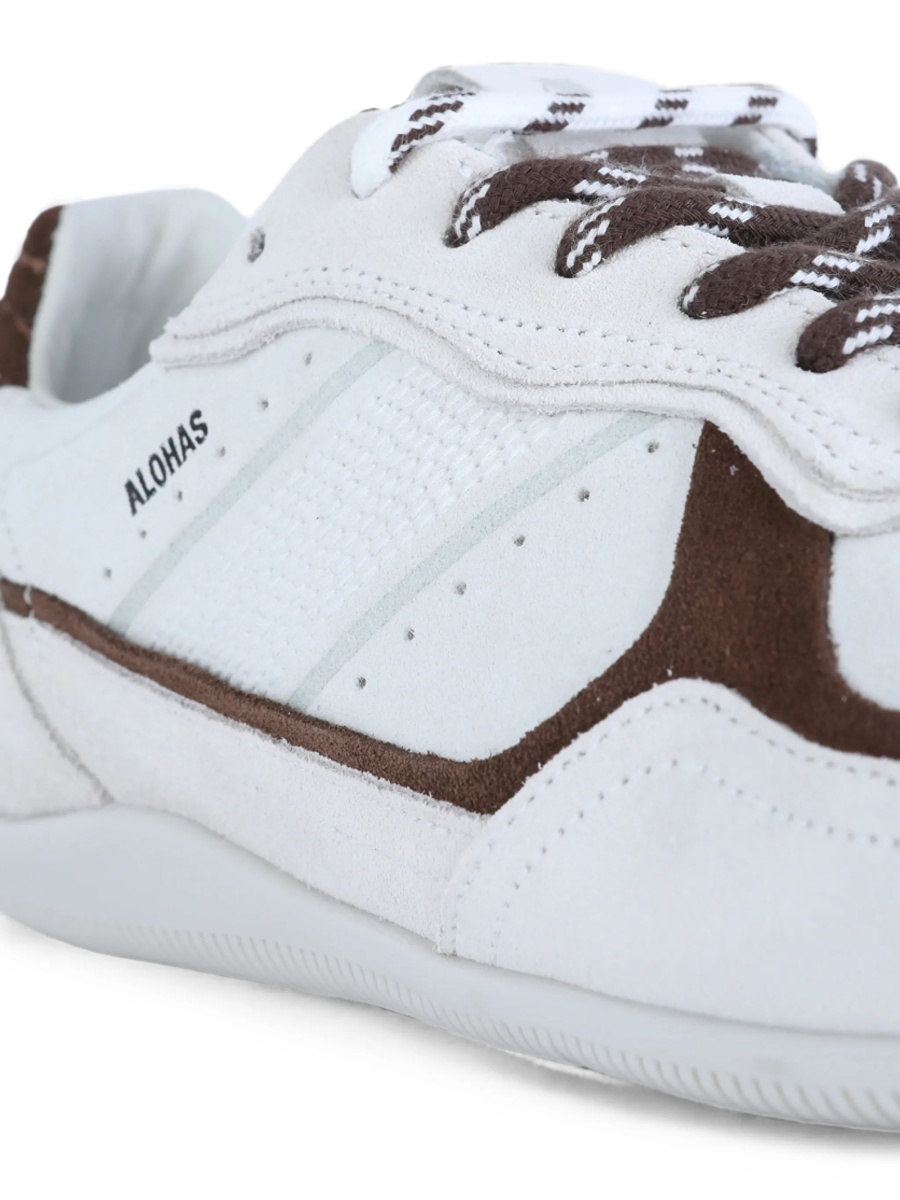 Sneakers Alohas albi din poliuretan - Img 4