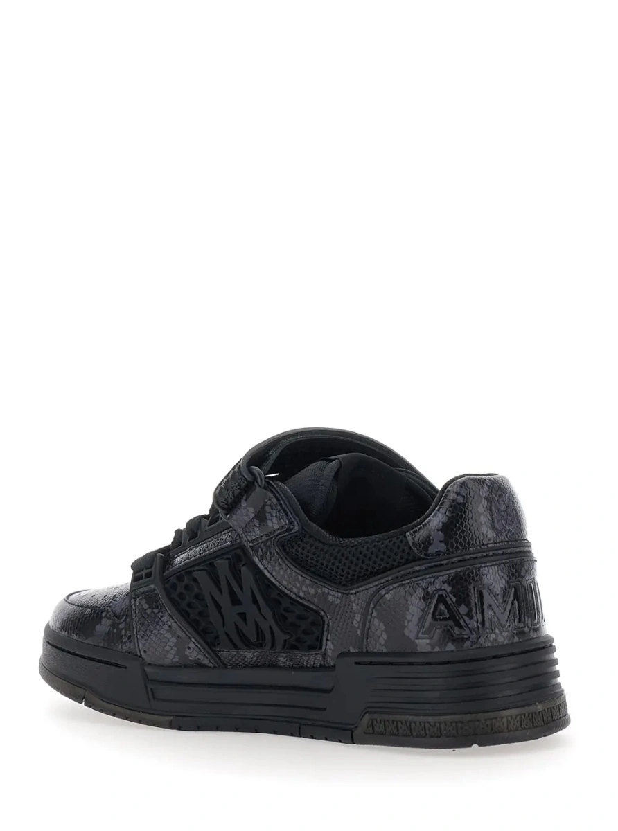 Sneakers AMIRI negri din piele cu logo lateral maxi - Img 3
