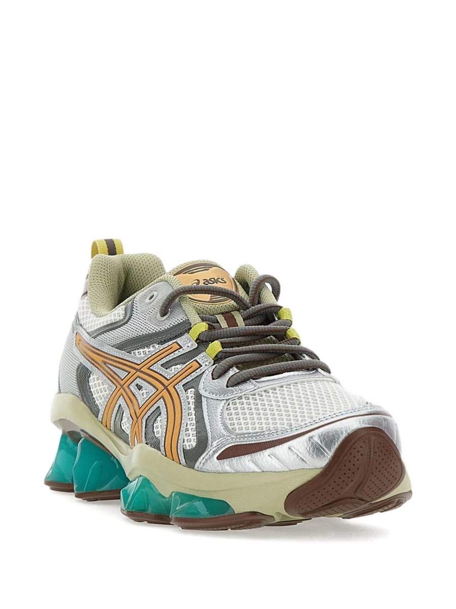 Sneakers ASICS gri din plasa si piele eco - Img 2