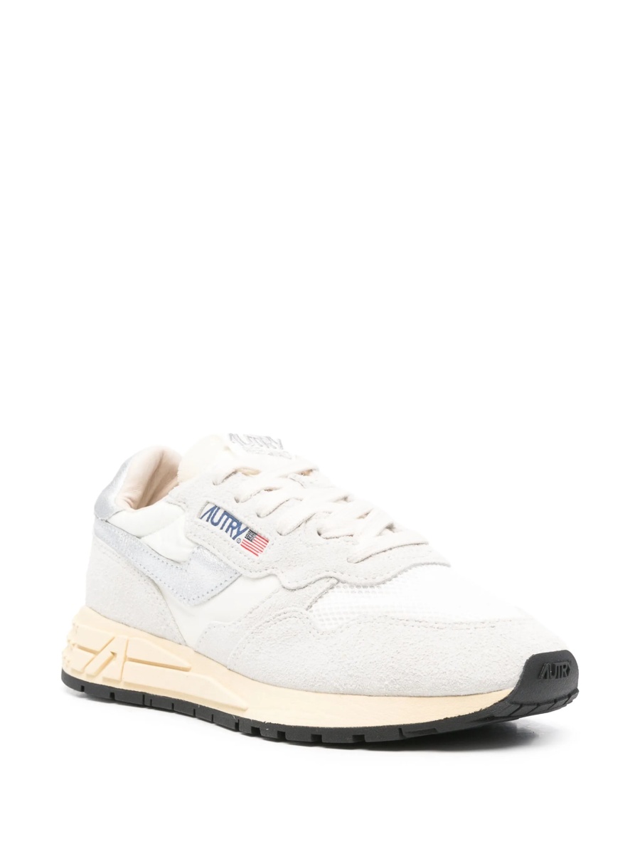 Sneakers AUTRY albi din material textil si piele - Img 2