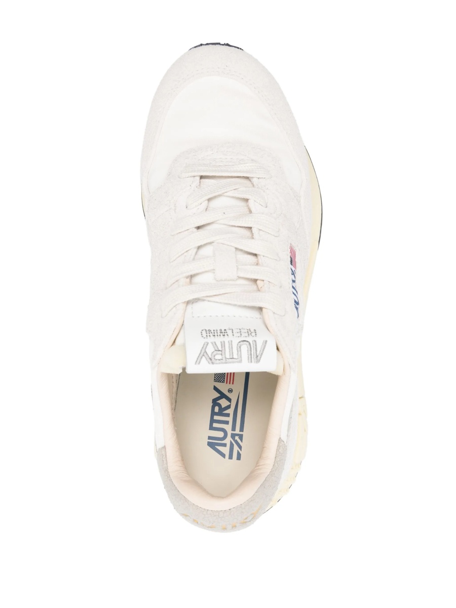 Sneakers AUTRY albi din nylon si piele intoarsa - Img 4