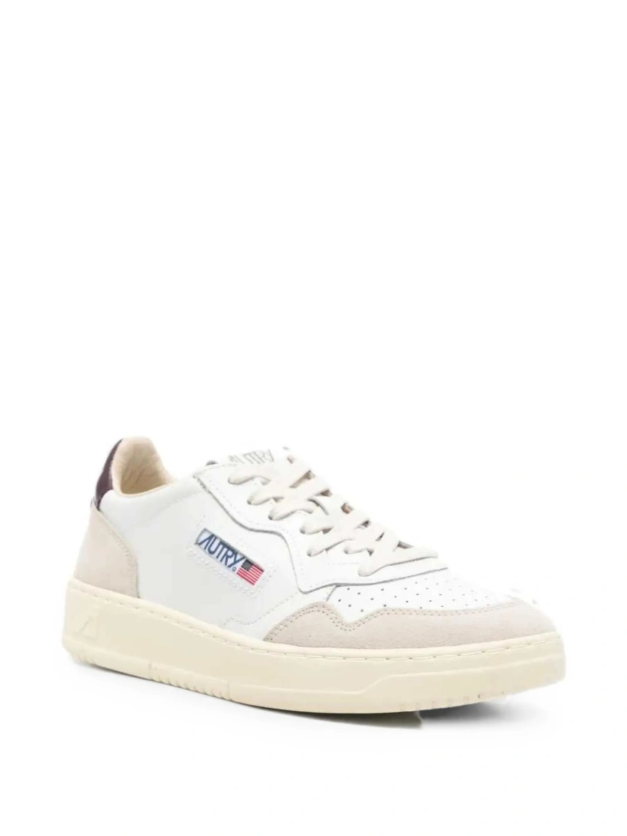 Sneakers AUTRY albi din nylon si piele - Img 2