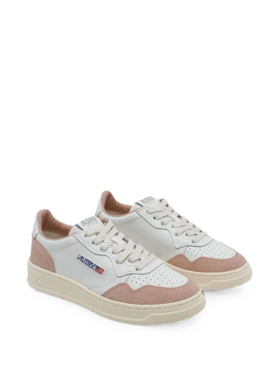 Sneakers AUTRY albi din piele intoarsa si piele - Img 2