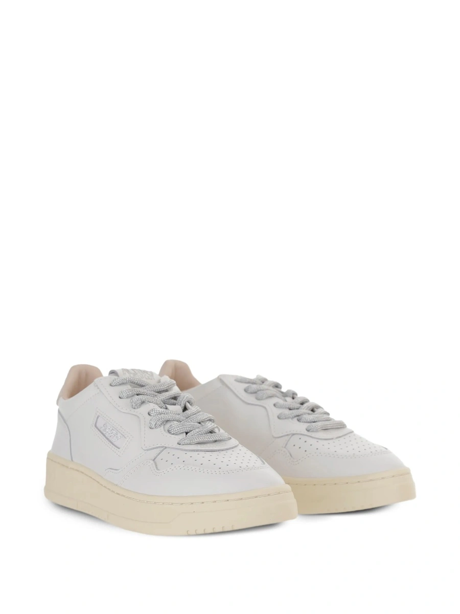Sneakers AUTRY albi din piele intoarsa si piele - Img 2