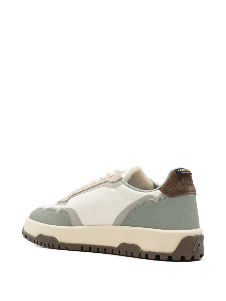 Sneakers AUTRY albi din piele si material textil - Img 3