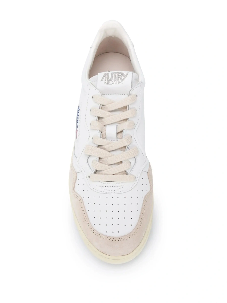 Sneakers AUTRY albi din piele si piele intoarsa 'Medalist' - Img 7