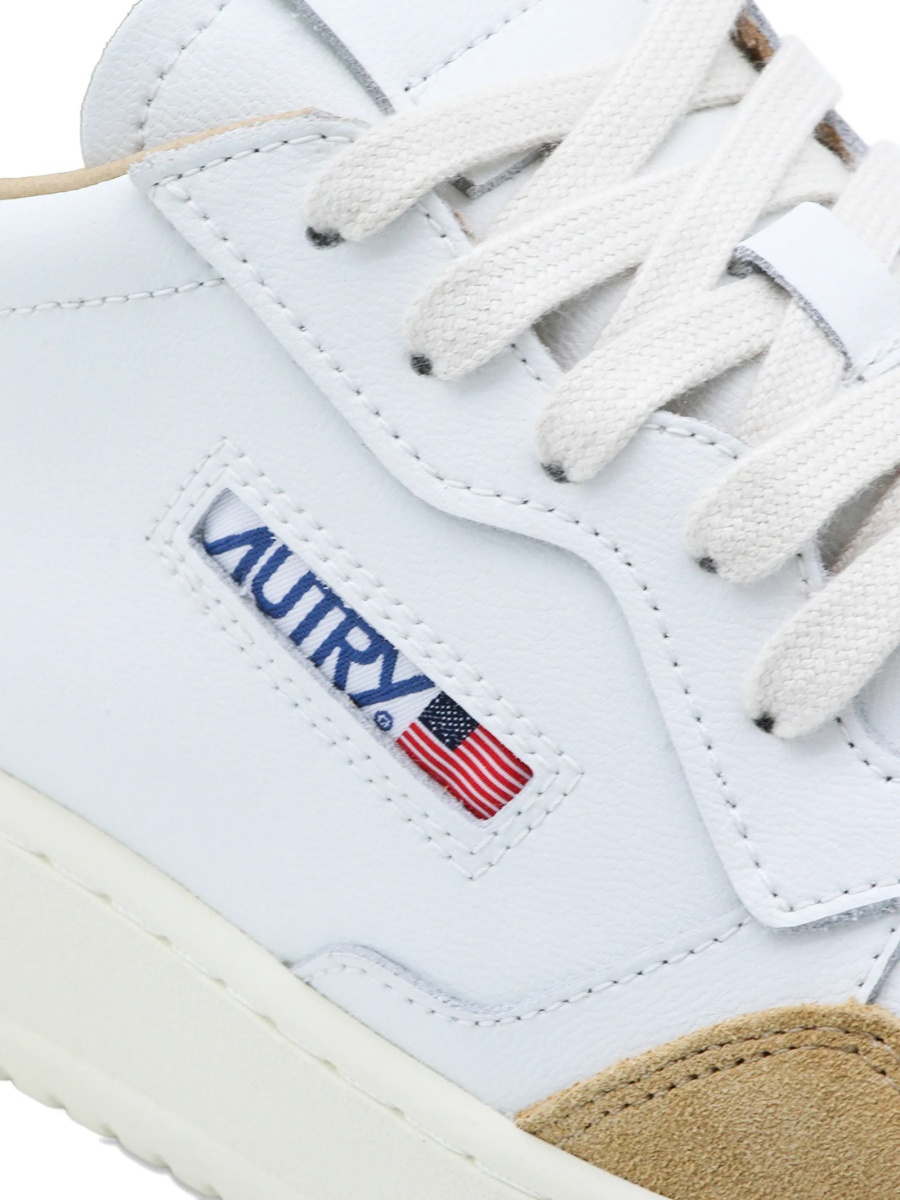 Sneakers AUTRY albi din piele si piele intoarsa - Img 4