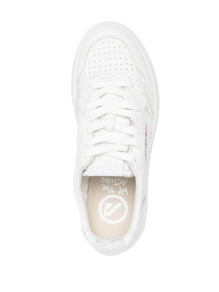 Sneakers AUTRY albi din piele - Img 4
