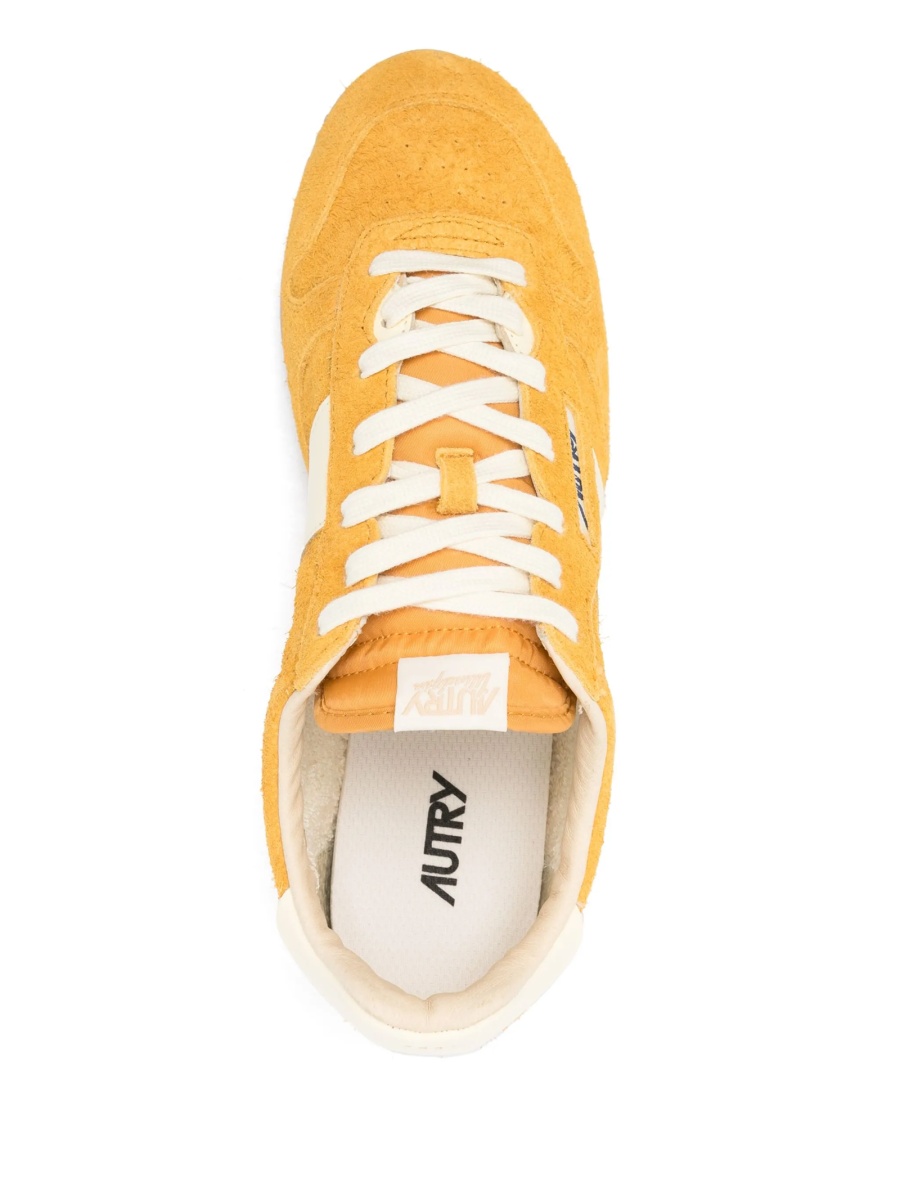 Sneakers AUTRY galbeni din piele intoarsa - Img 4