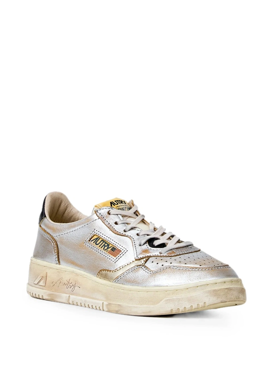 Sneakers AUTRY gri din piele - Img 5