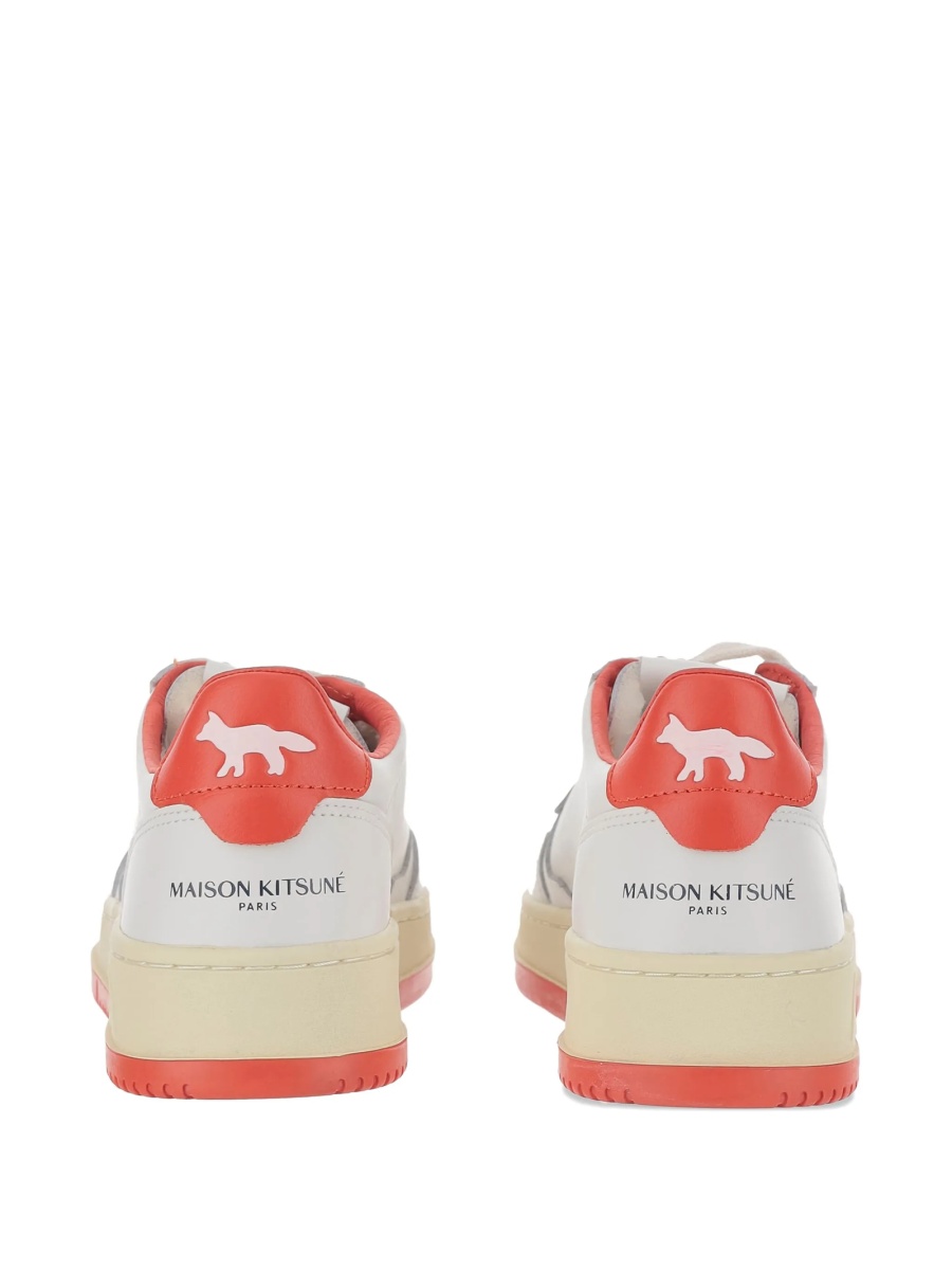 Sneakers Autry X Maison Kitsune albi din piele - Img 3