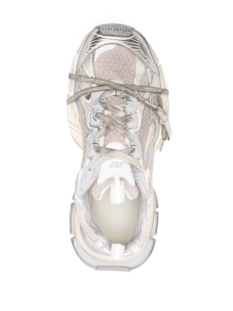 Sneakers Balenciaga 3XL gri din material textil - Img 4