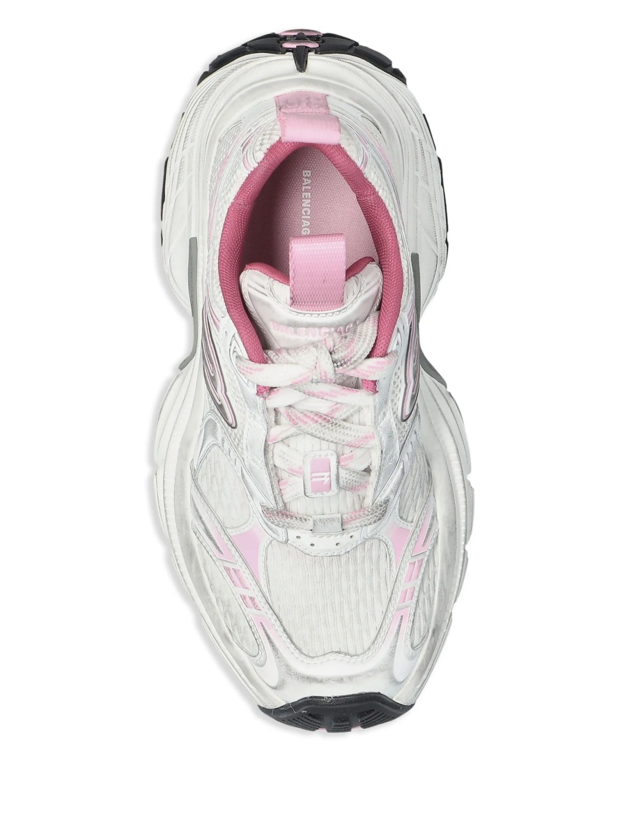 Sneakers Balenciaga albi din poliuretan si polyester - Img 4