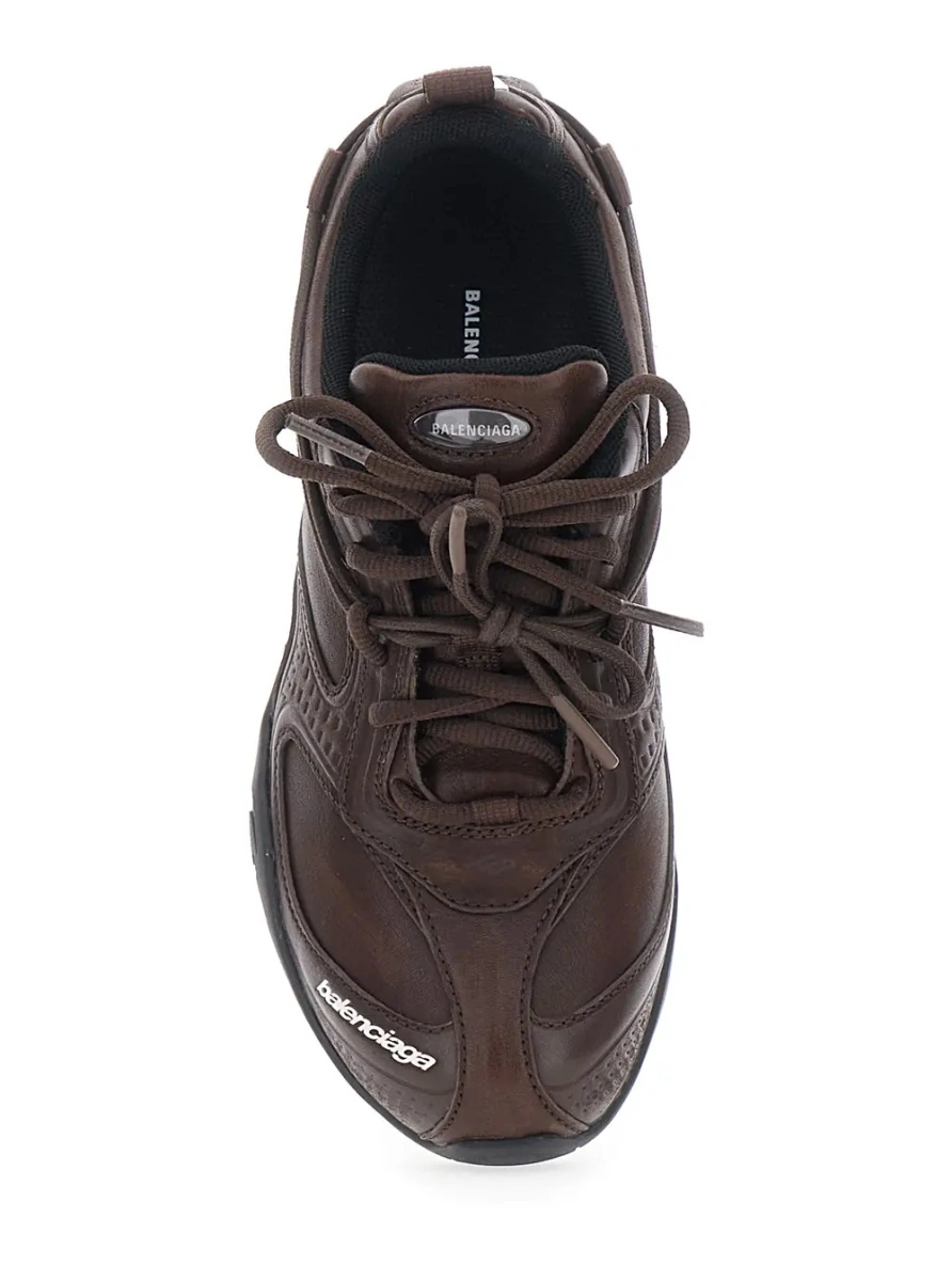 Sneakers Balenciaga maro din piele 'Radar' - Img 4
