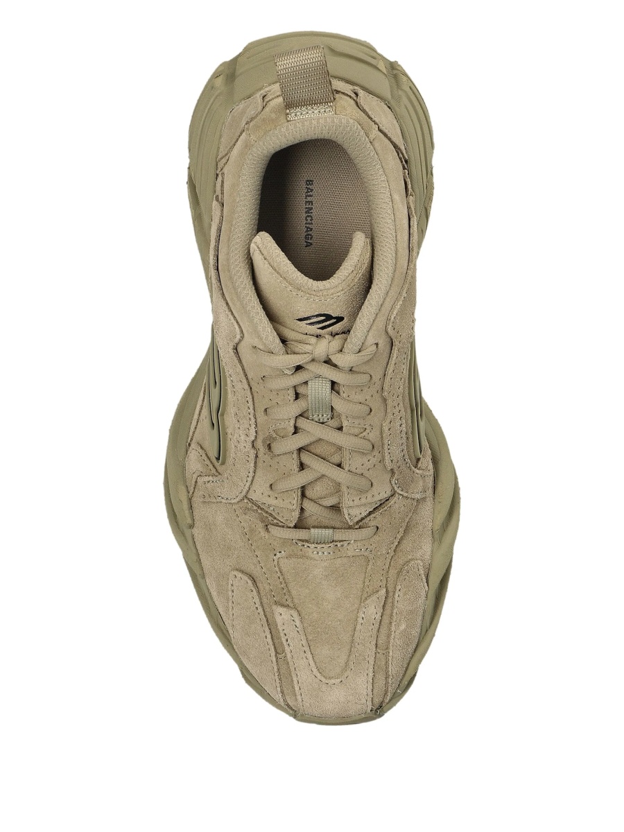 Sneakers Balenciaga neutri din piele intoarsa si material textil - Img 3