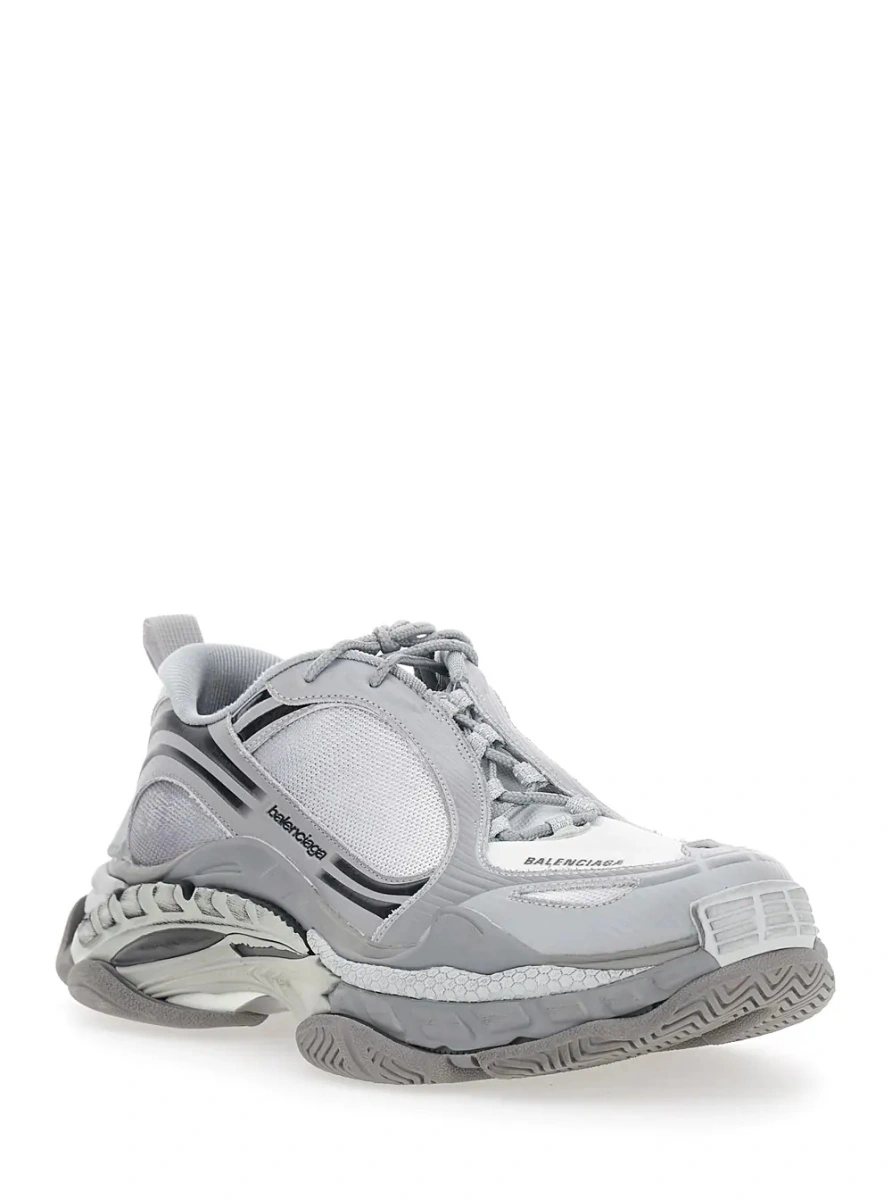 Sneakers Balenciaga 'Triple S' gri din piele - Img 2