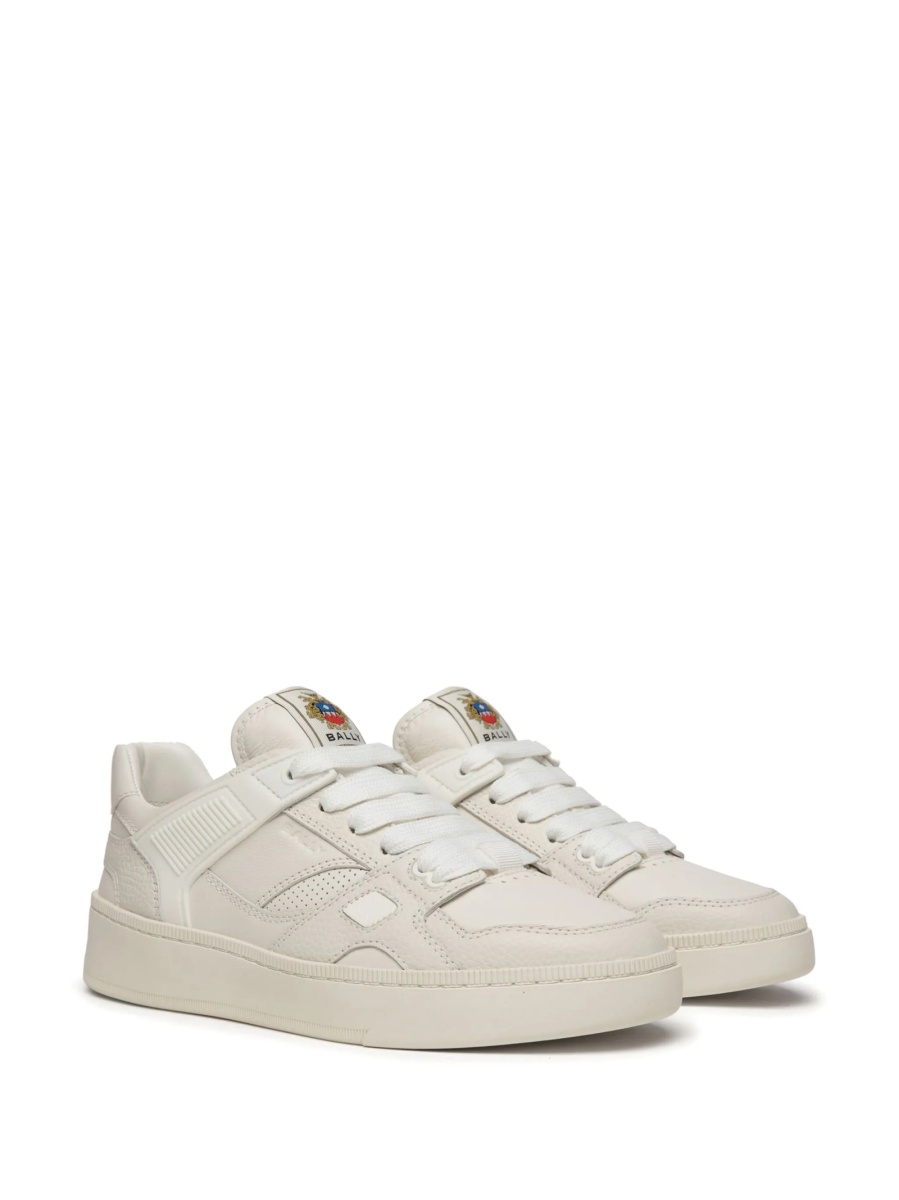 Sneakers Bally albi din piele - Img 2