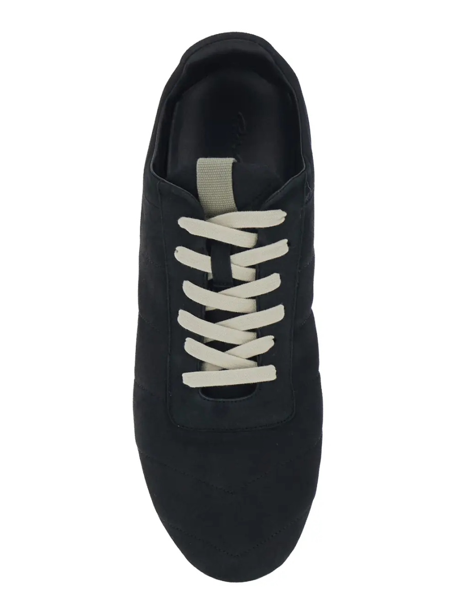 Sneakers Black Low Top Sneakers with Round Toe and Front Lace Closure in Suede for Men - Img 4