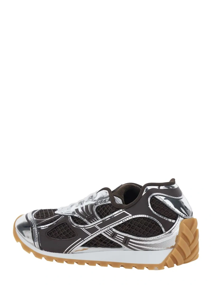 Sneakers Bottega Veneta maro din material textil tehnic - Img 3