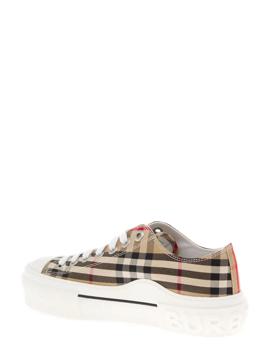 Sneakers Burberry bej din bumbac - Img 3