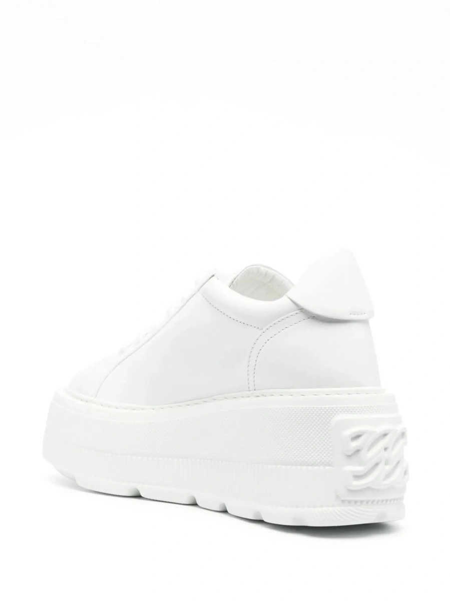 Sneakers Casadei albi din piele - Img 6