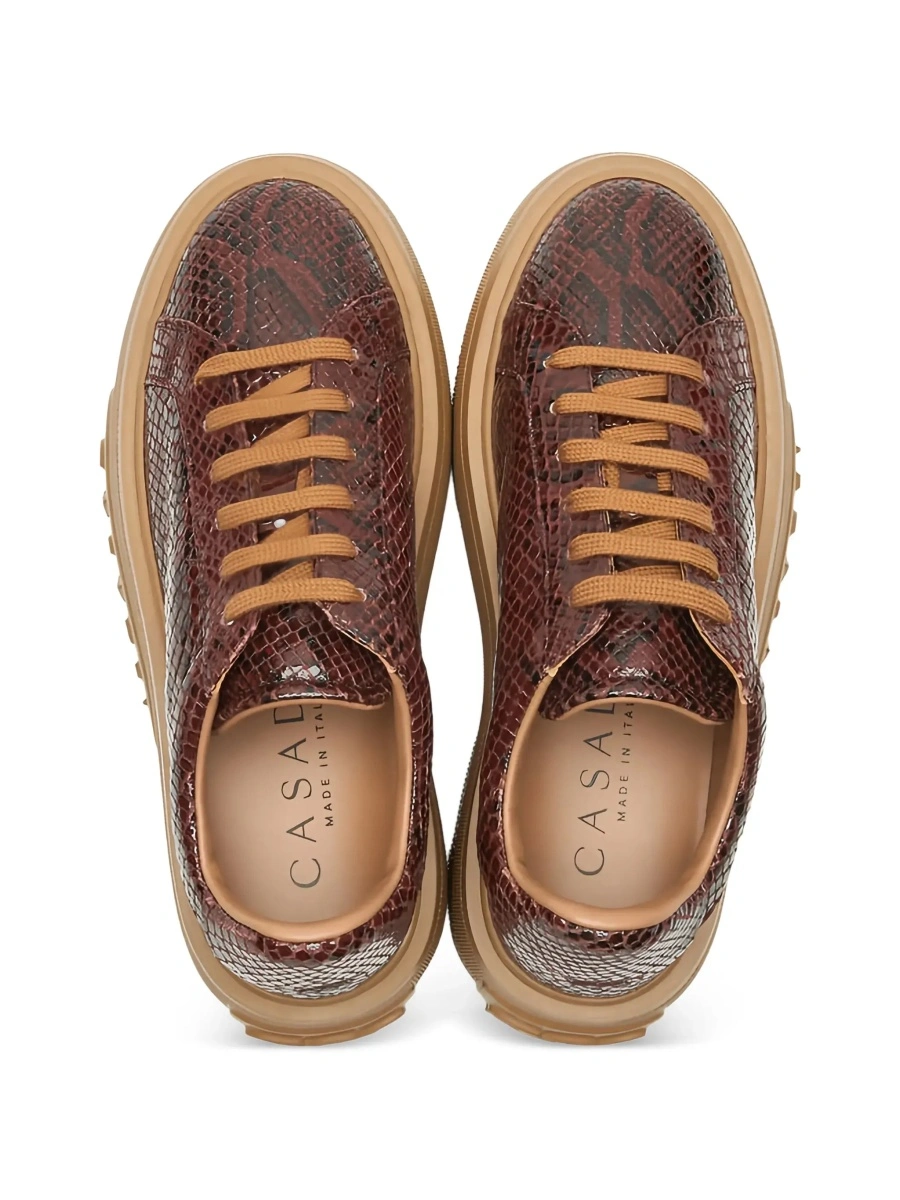 Sneakers Casadei maro din piele - Img 6