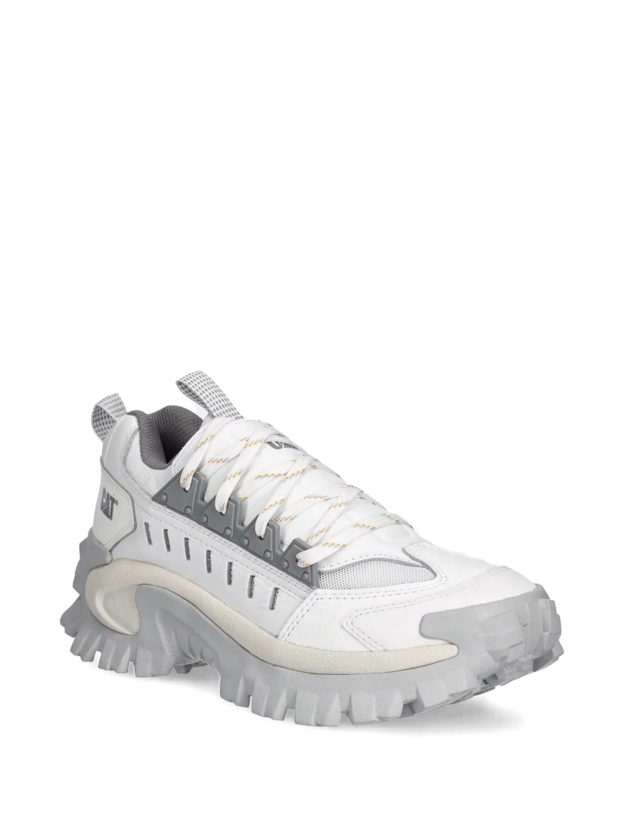 Sneakers Caterpillar albi din piele si material textil - Img 2