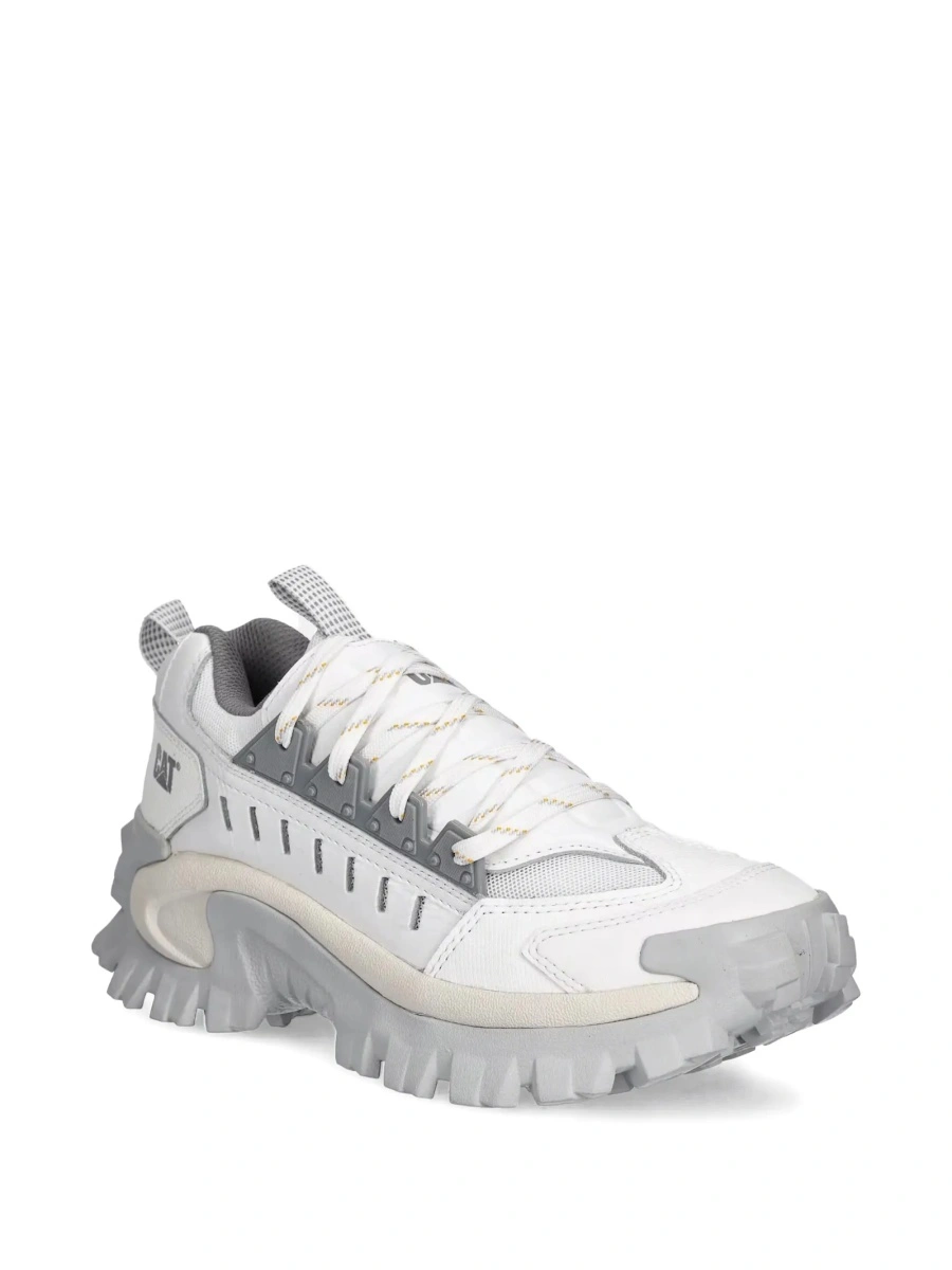 Sneakers Caterpillar albi din piele si material textil - Img 2