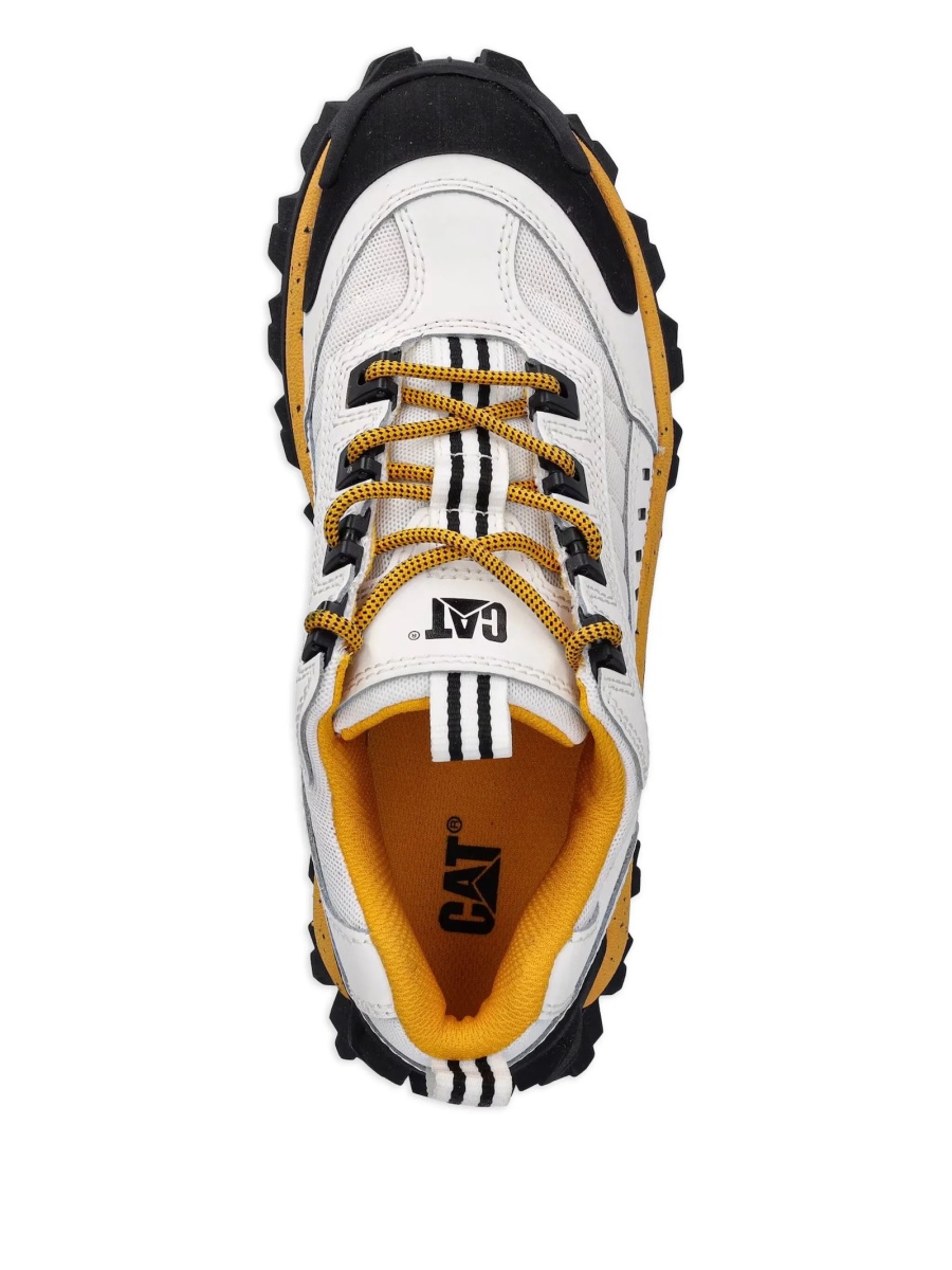 Sneakers Caterpillar albi din piele si material textil - Img 3