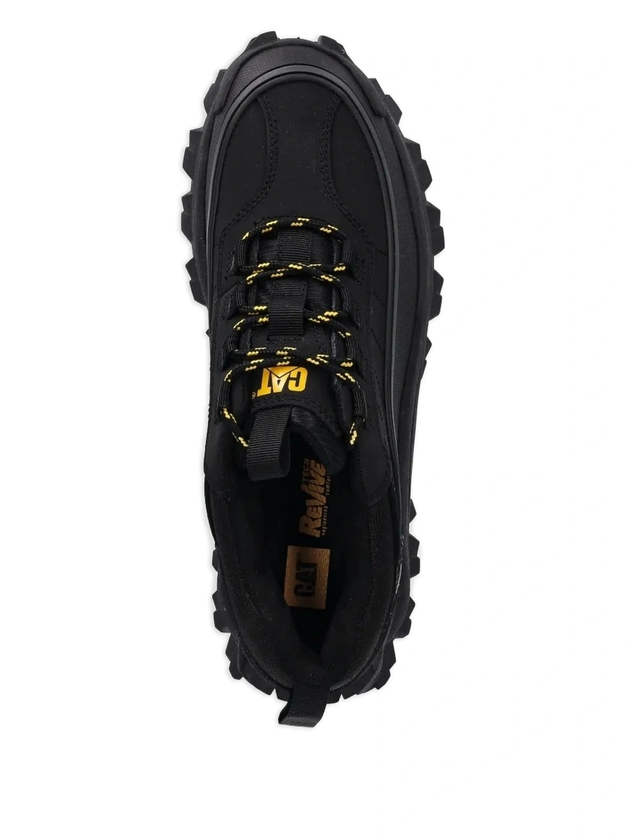 Sneakers Caterpillar negri din cauciuc si material textil - Img 3