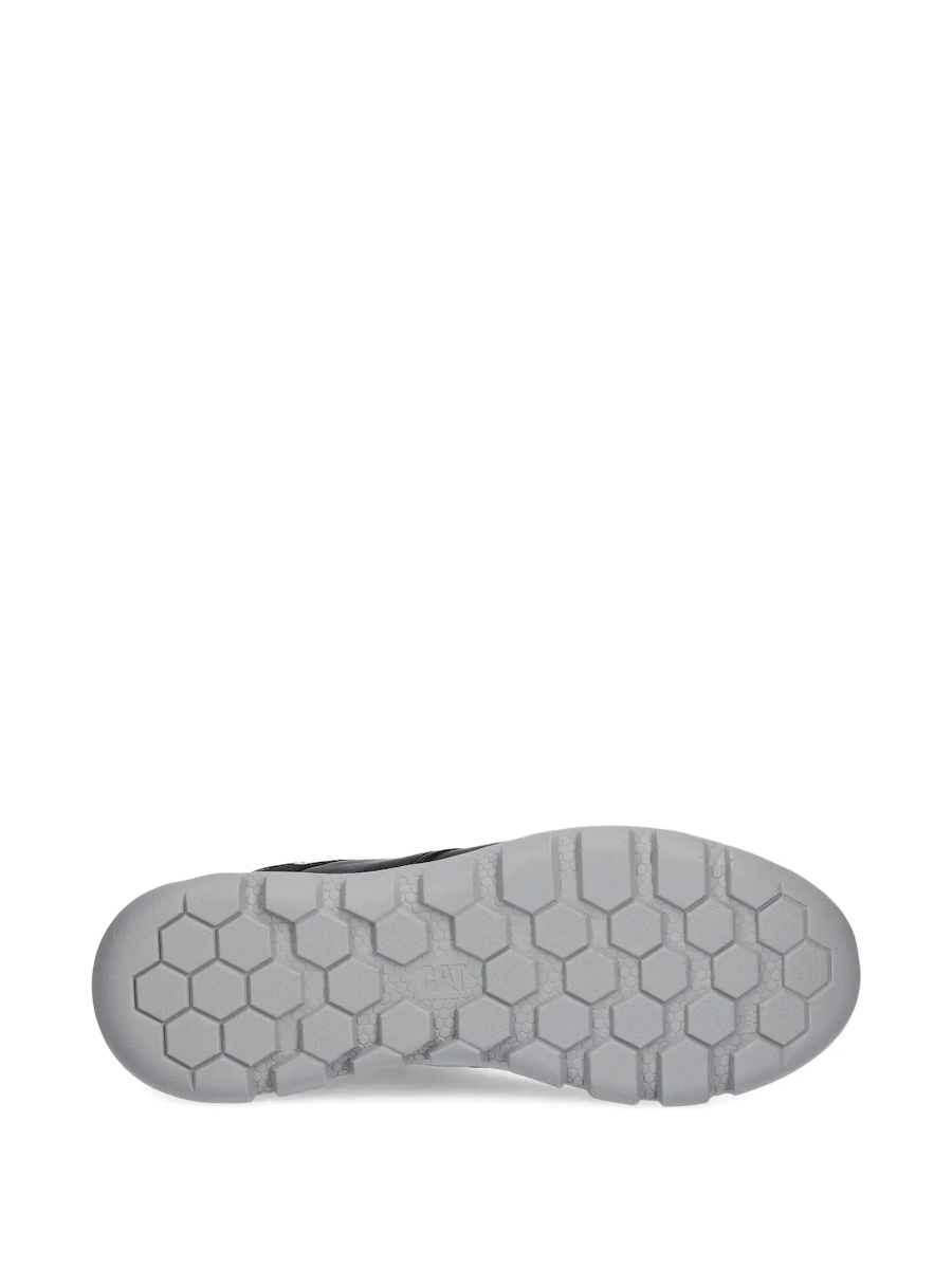 Sneakers Caterpillar negri din material textil si piele - Img 4