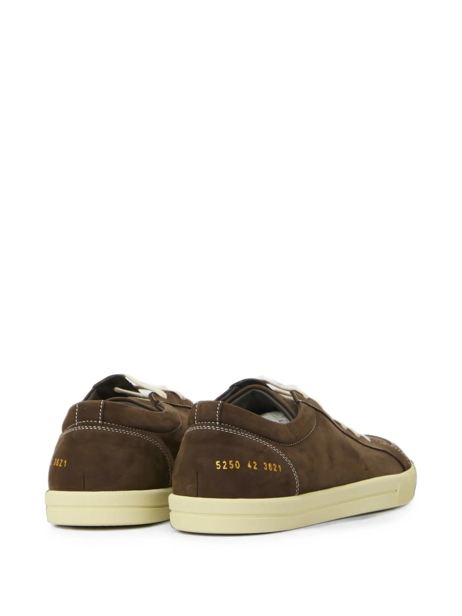 Sneakers Common Projects maro din piele intoarsa - Img 3