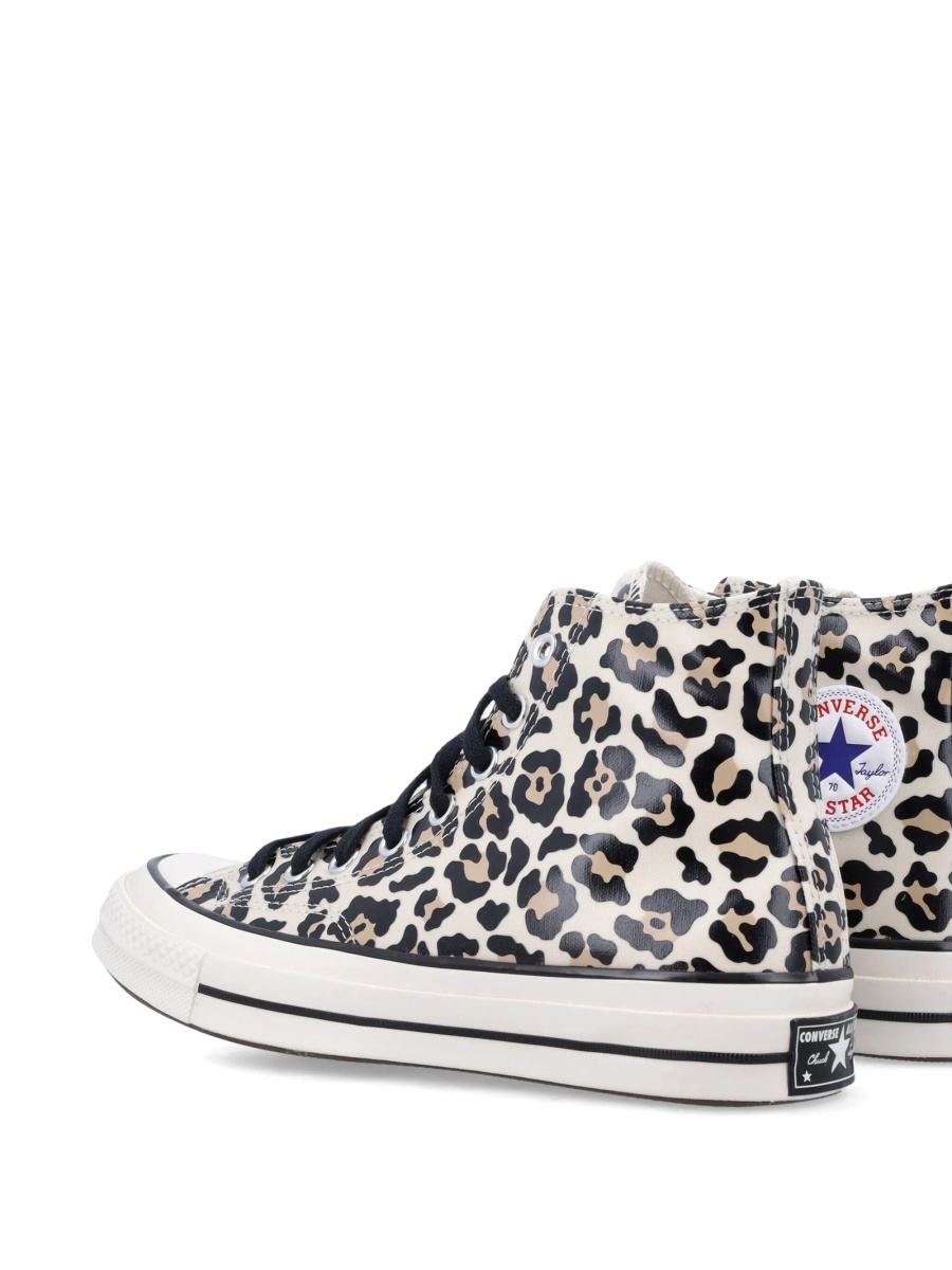 Sneakers Converse neutri din material textil si piele - Img 3