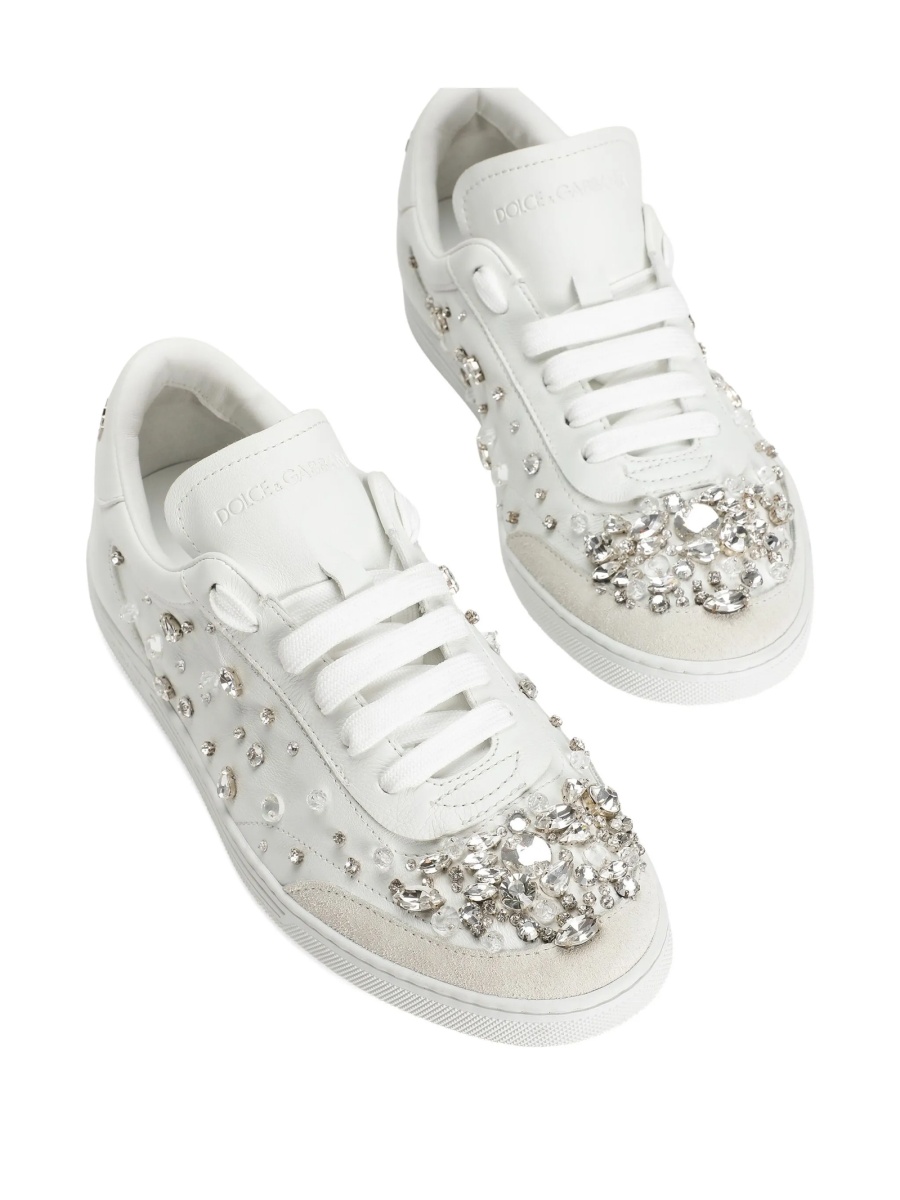 Sneakers Dolce &amp; Gabbana albi din piele - Img 4